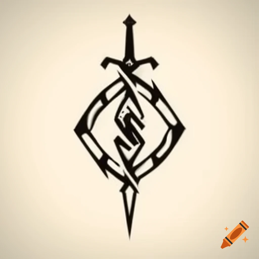 Geometric orcish symbol representing fire and sword cult