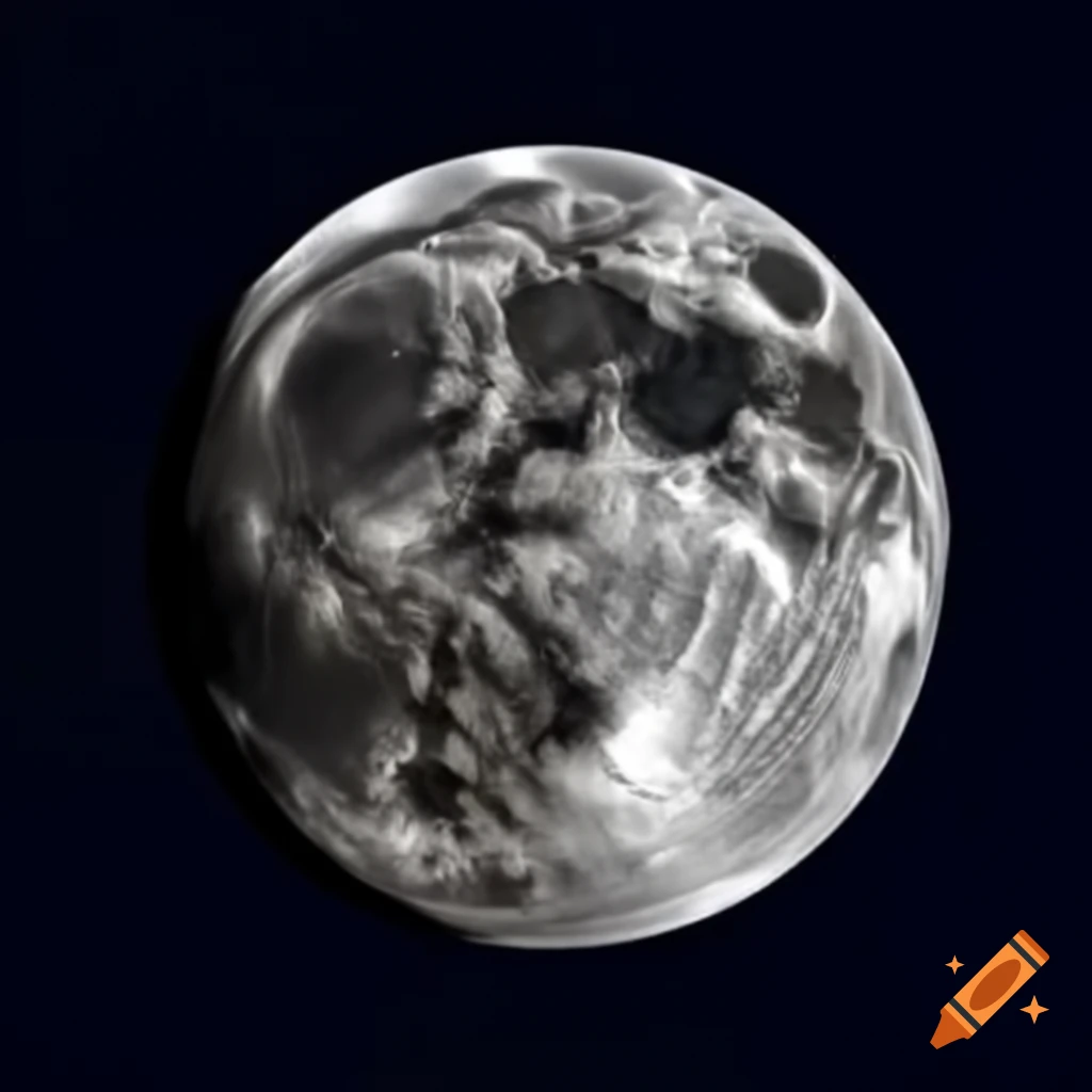 Eerie and dangerous-looking moon in the night sky