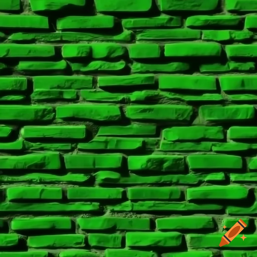 Seamless green brick wall texture
