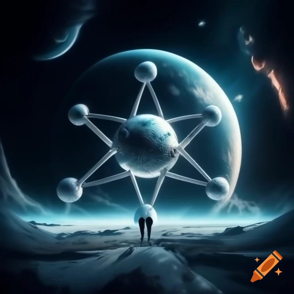 Atompunk space future poster featuring retro futuristic design