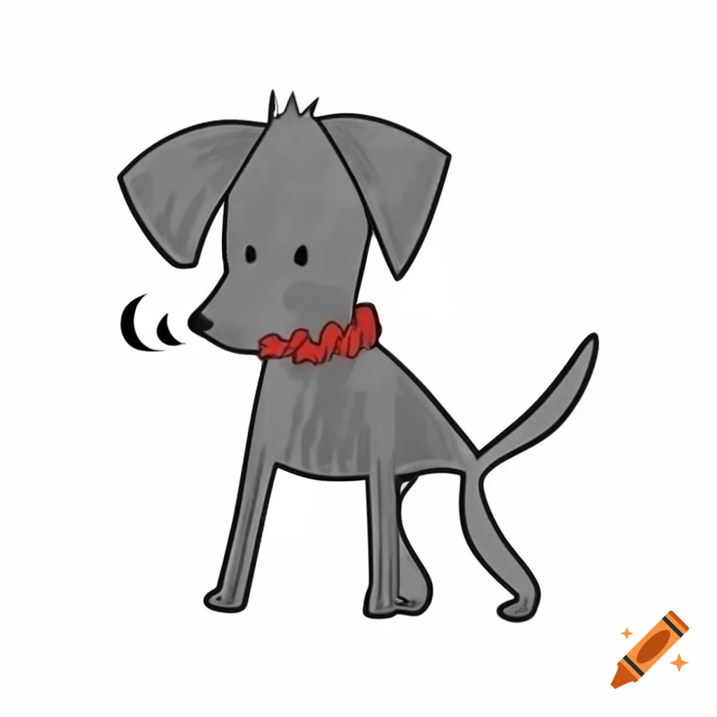 Surreal puppy with spiked collar