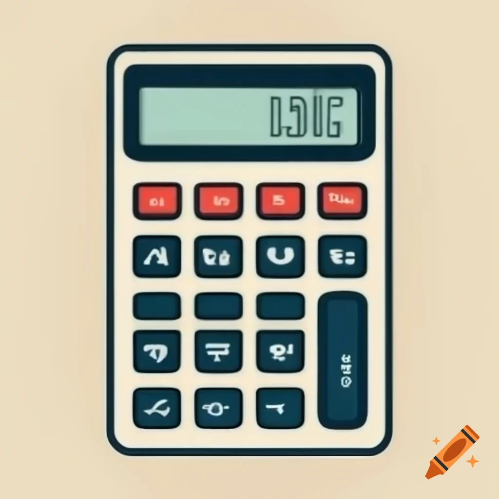Basic calculator interface on craiyon