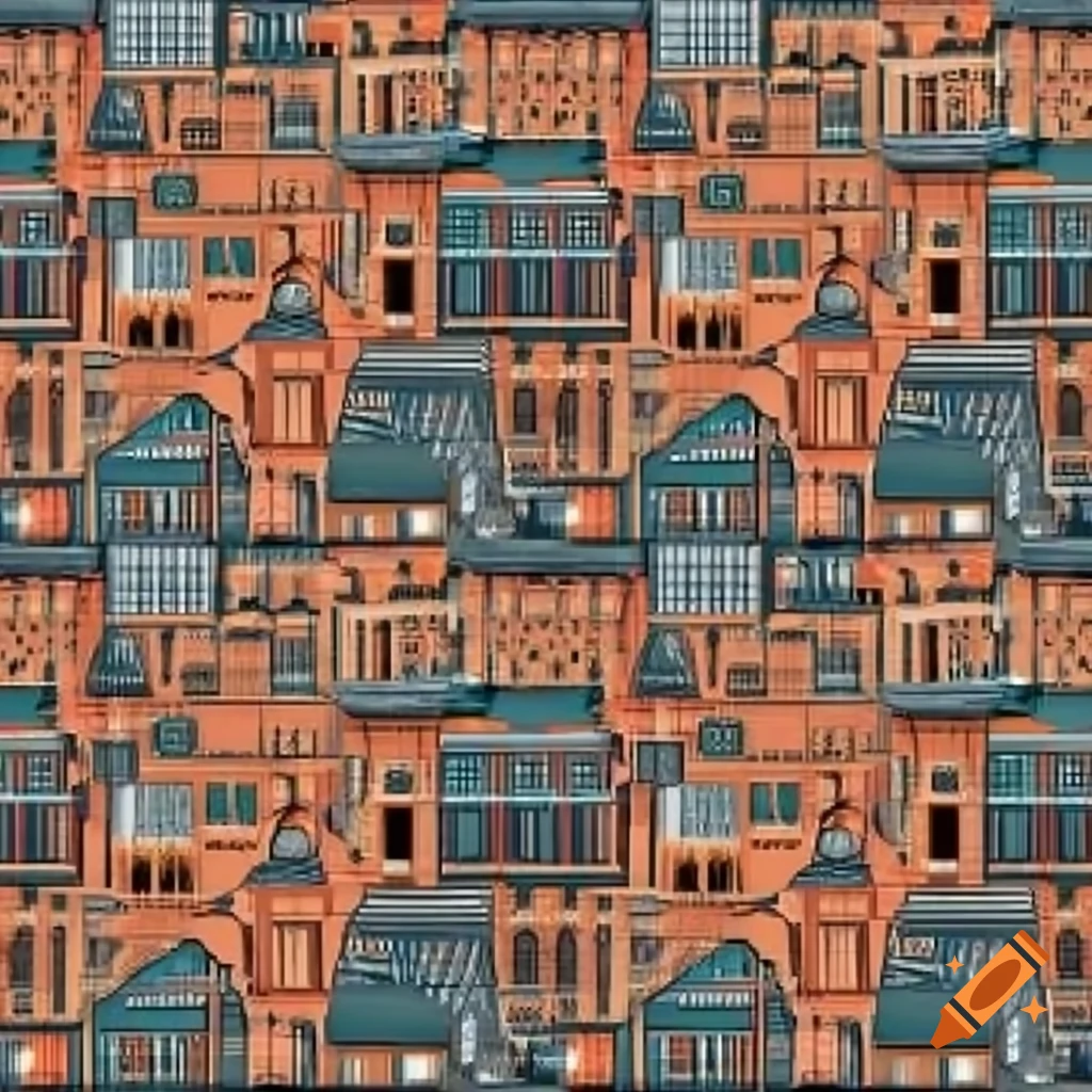 Vividly detailed fantasy town architecture