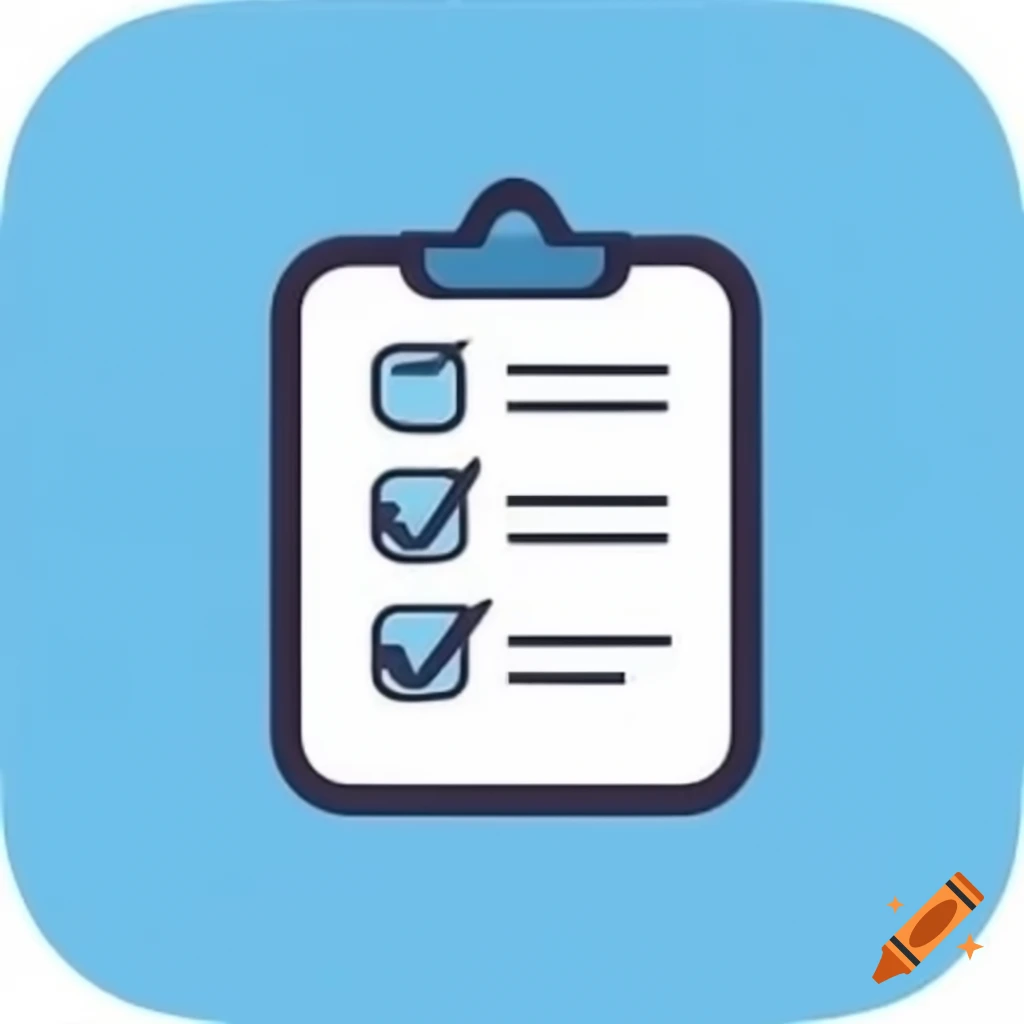 Simple checklist app icon design
