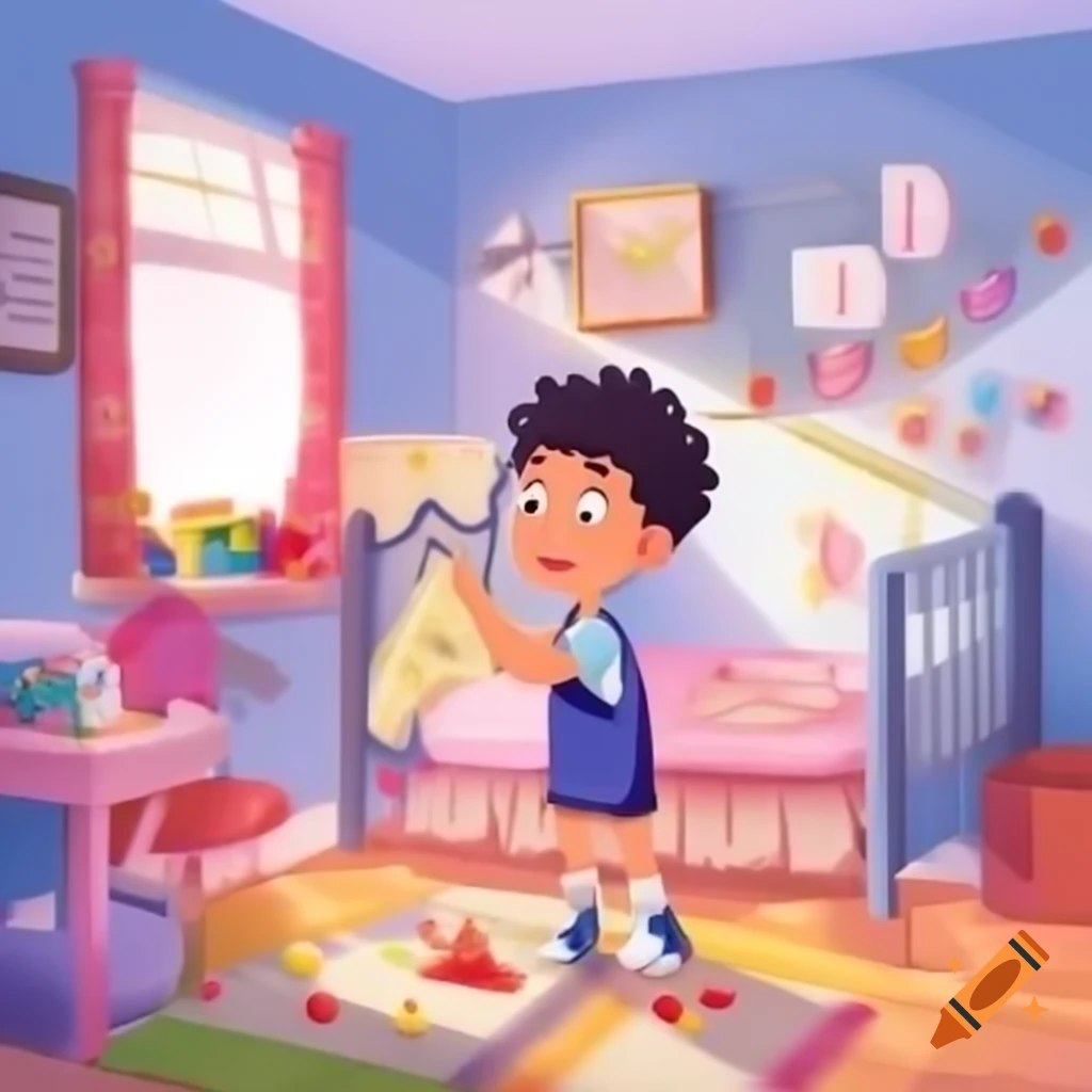 Boy taking candy from sister's room