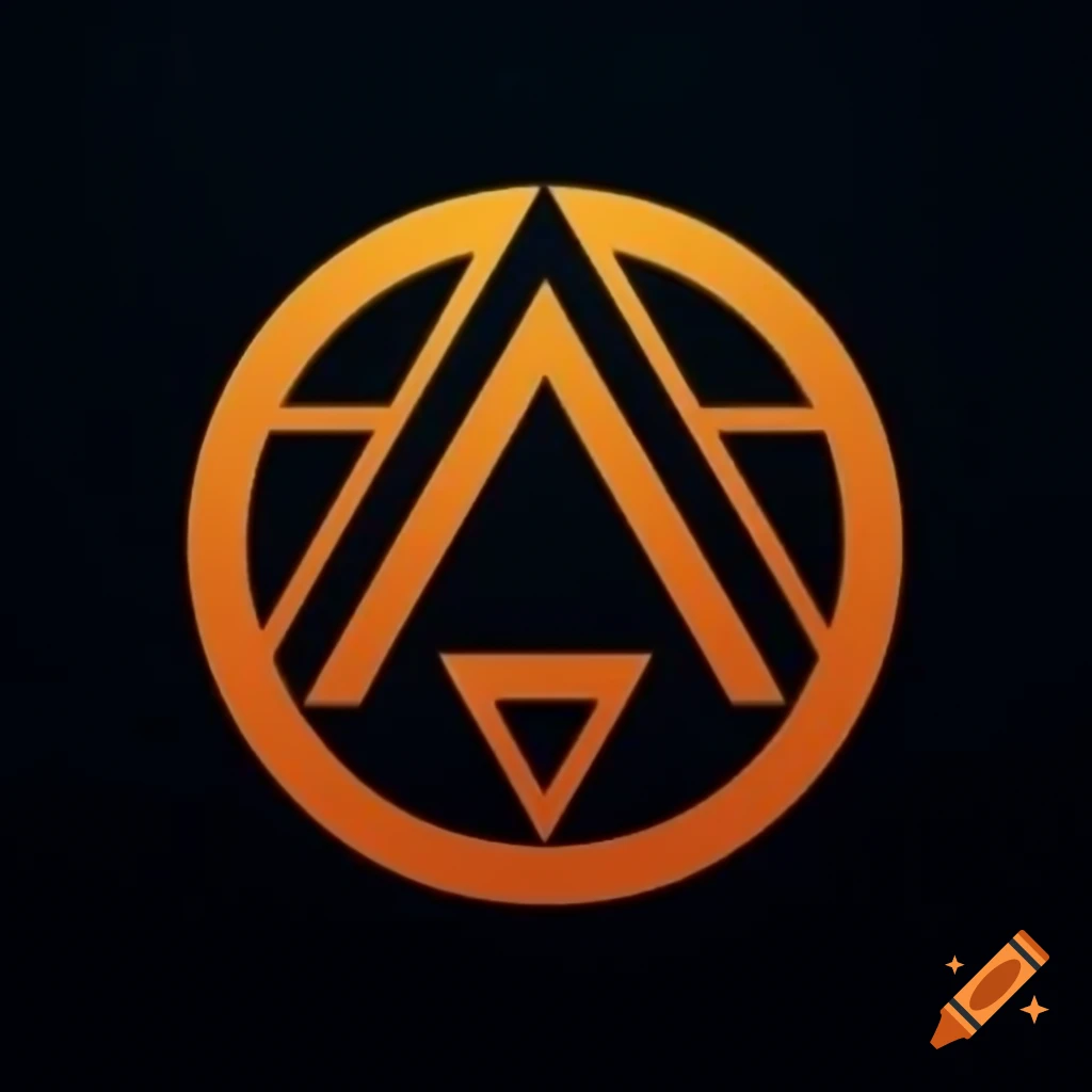 Geometric circle logo representing an orcish cult on craiyon