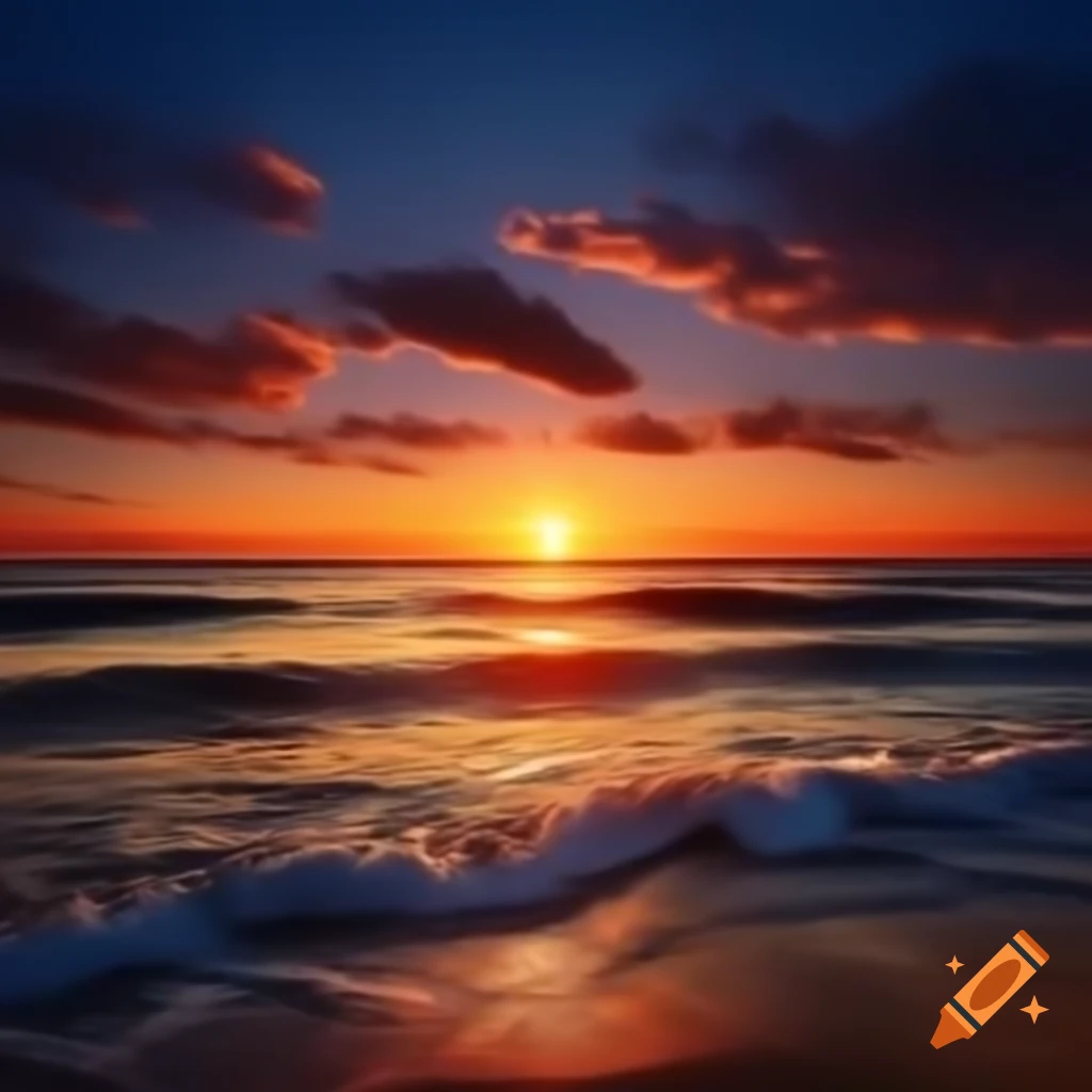 Beautiful sunset with vibrant colors