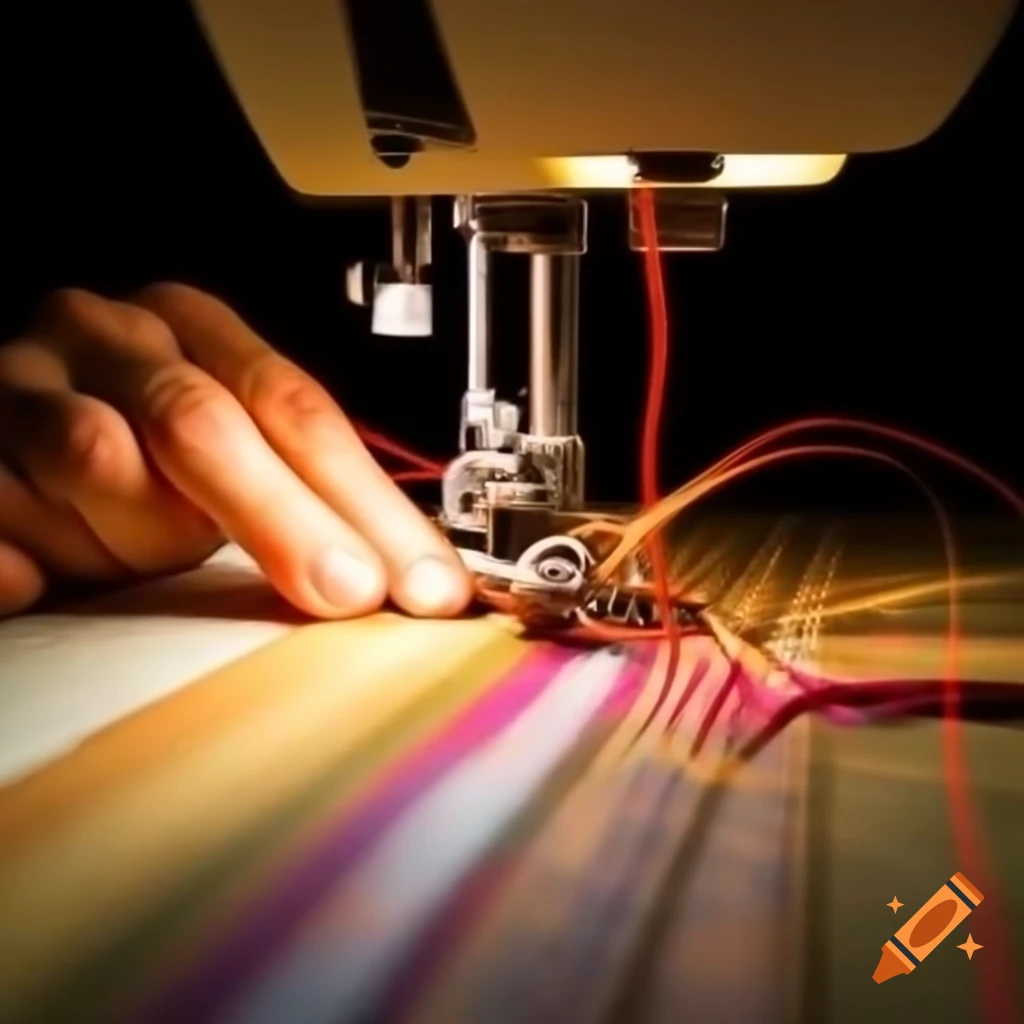 Creating with sewing machine, weaving magical threads of creativity