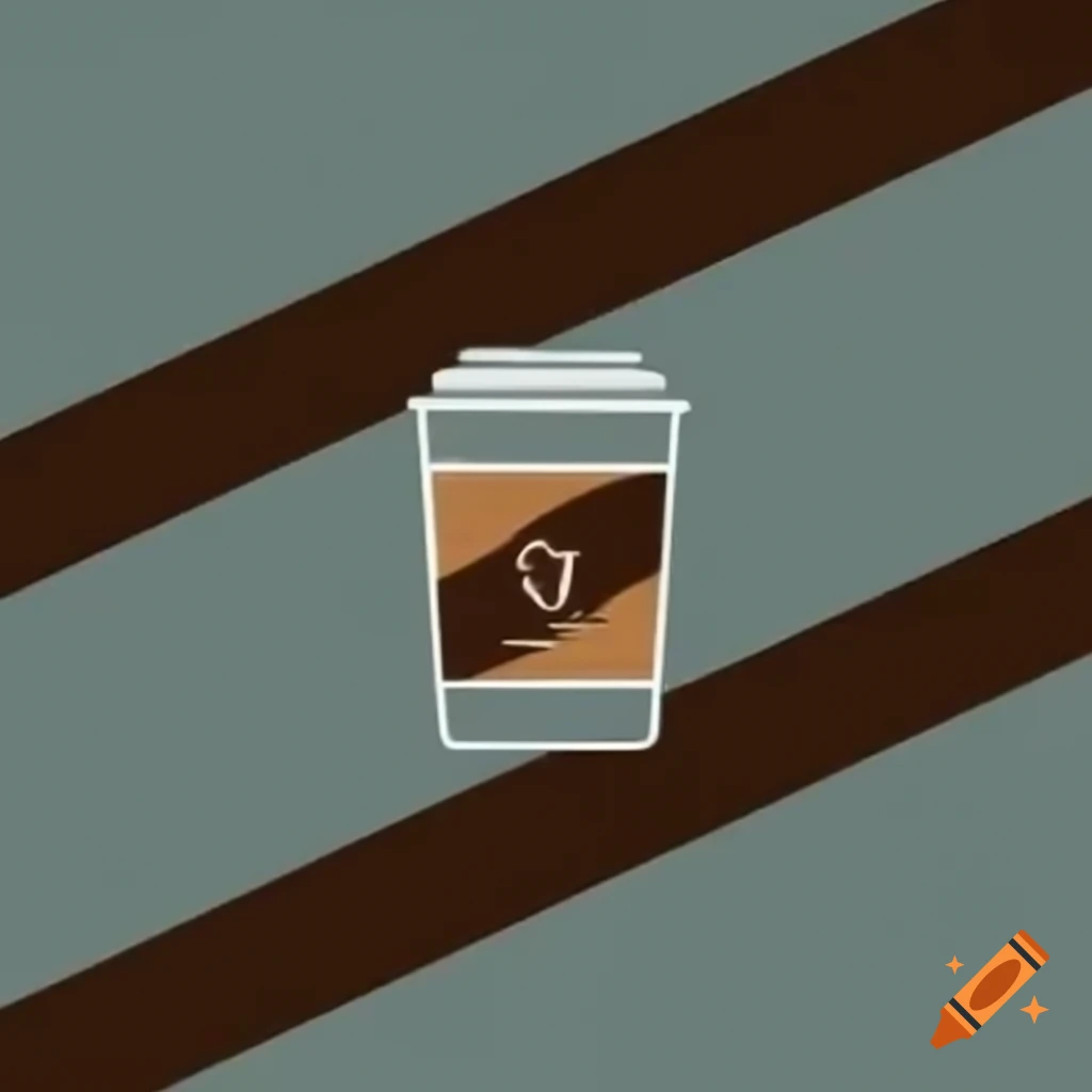 Logo design featuring a cup of coffee, minimalist style