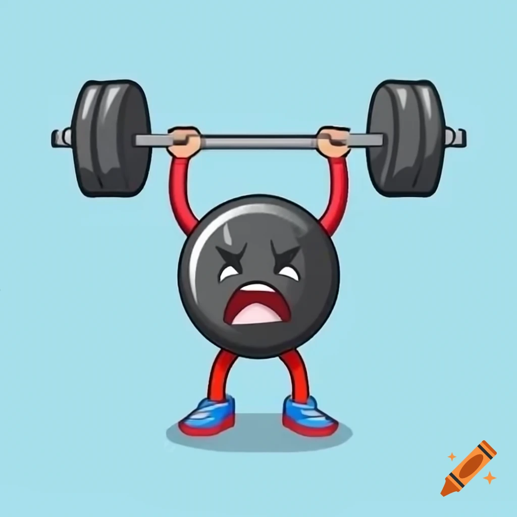 Heavy barbell symbolizing sadness