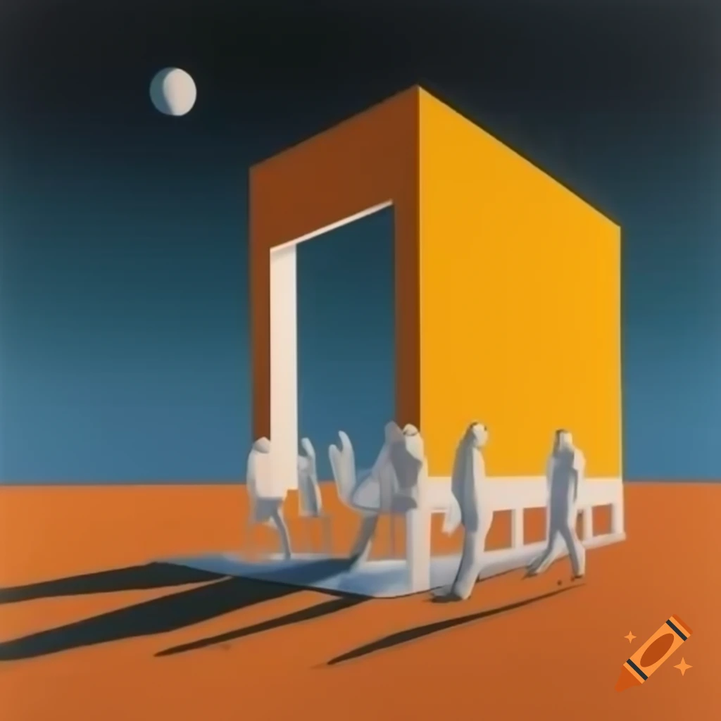 Minimalist expressionism artwork symbolizing investigation and exploration