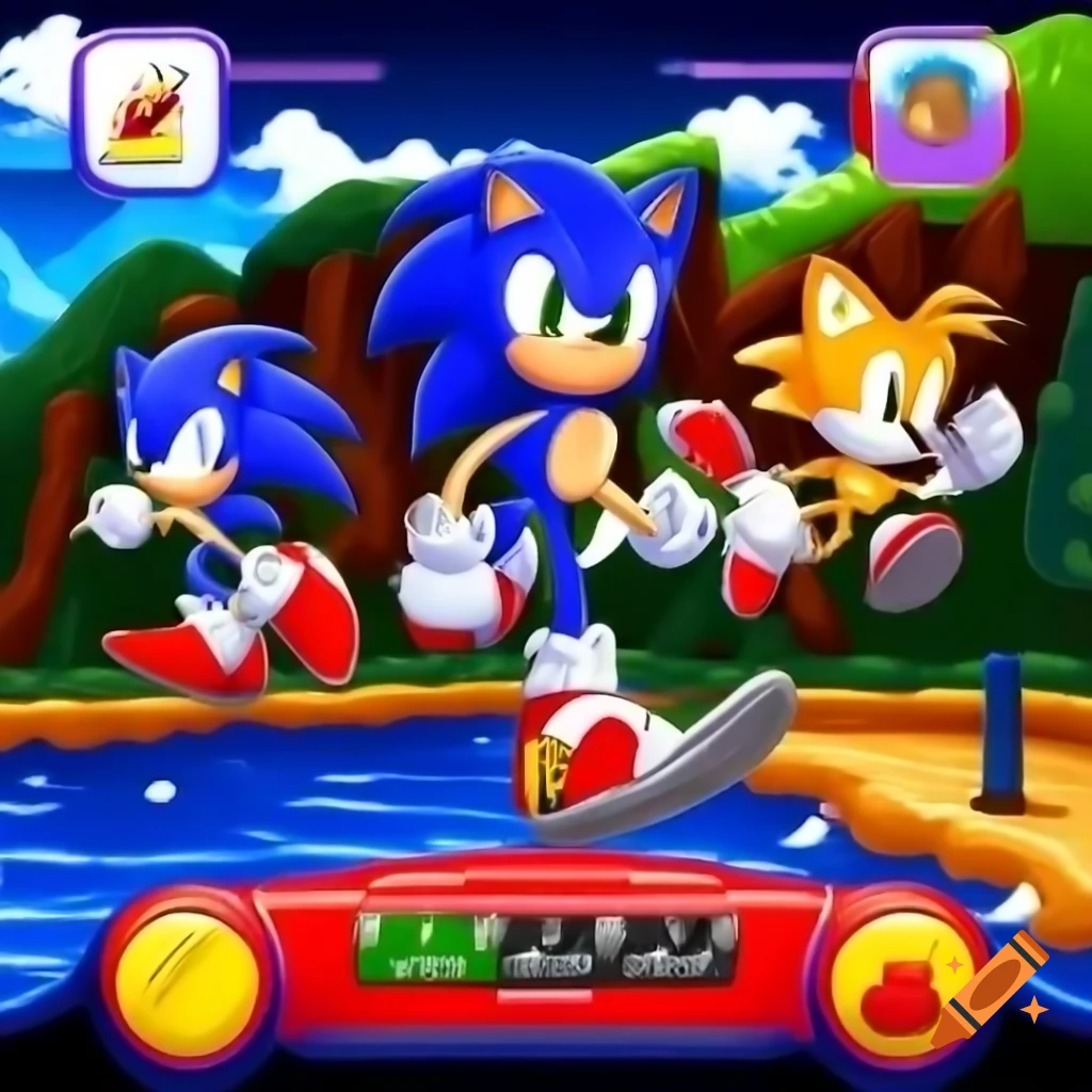 Unlicensed Sonic-themed edutainment game featuring Tails in retro low poly graphics