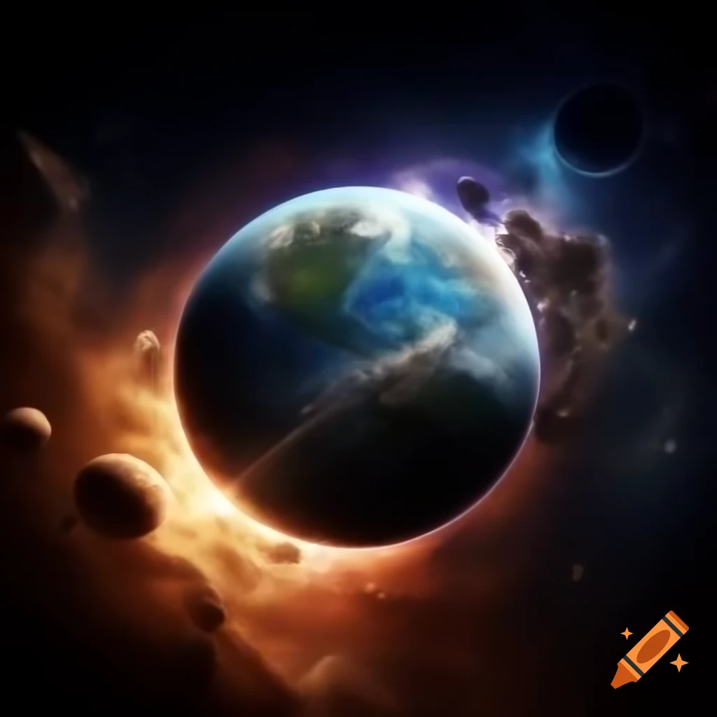 Diverse planets showcasing unique features and colors