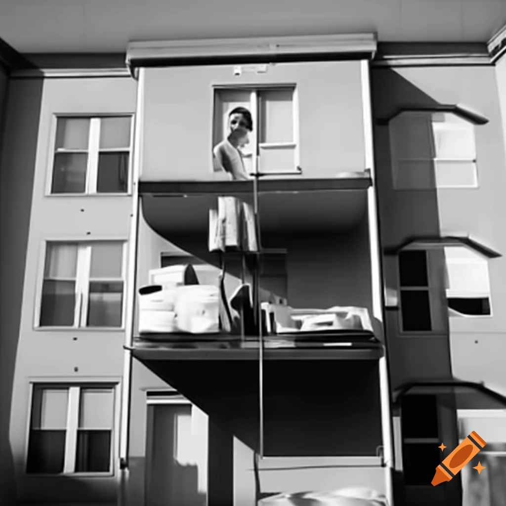 Pulley system transporting groceries to apartment balcony