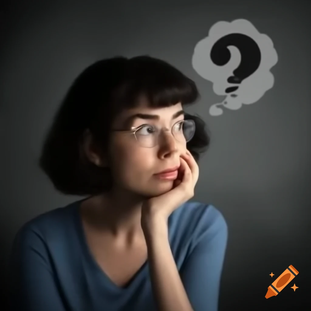 Woman contemplating choices in a thoughtful manner