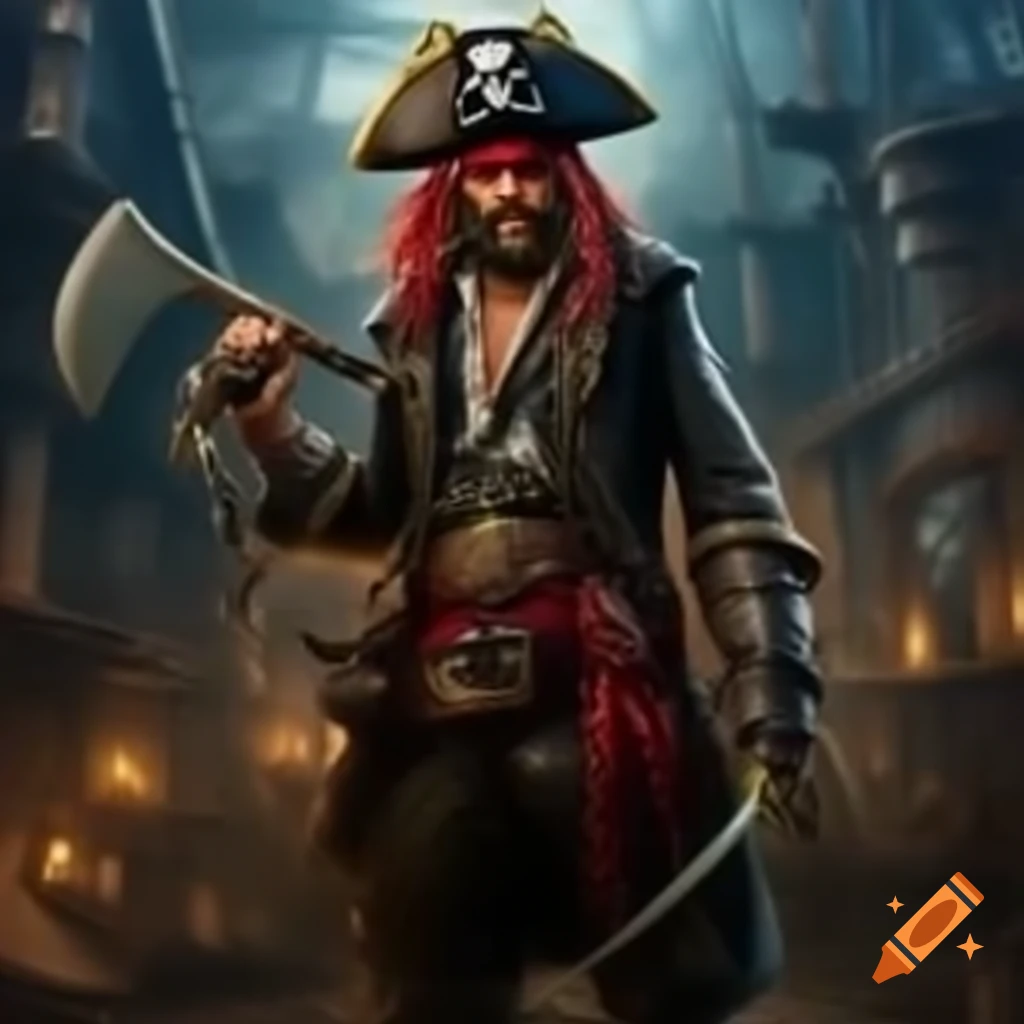Pirate character with a relaxed demeanor