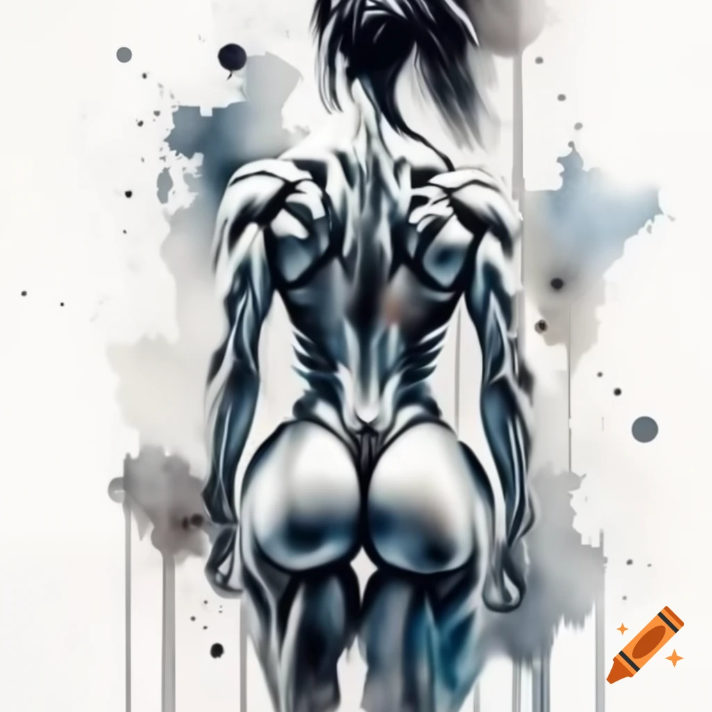 Monochromatic abstract illustration of fitness and exercise with a focus on muscle