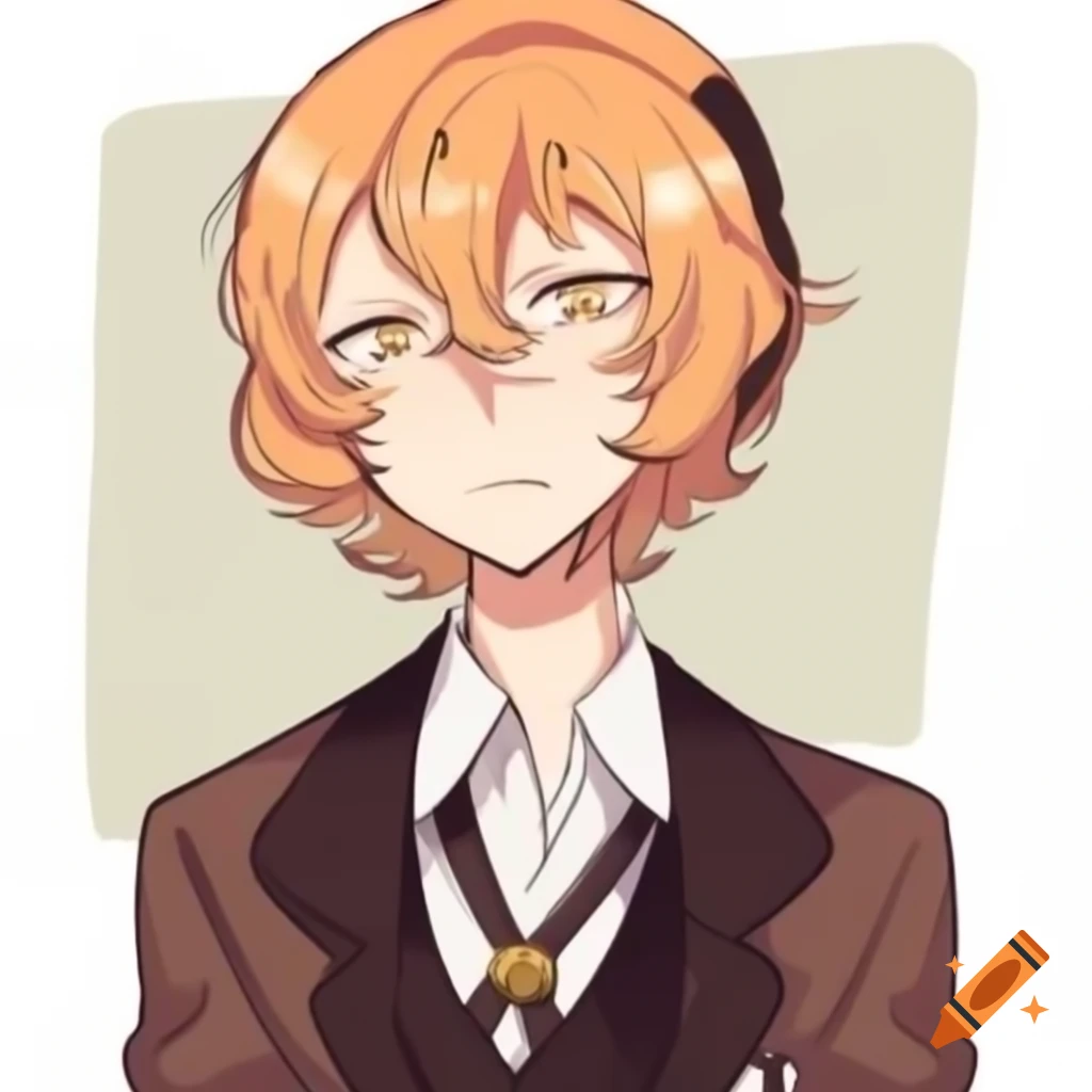 Chuuya Nakahara from Bungou Stray Dogs in a personal drawing art style