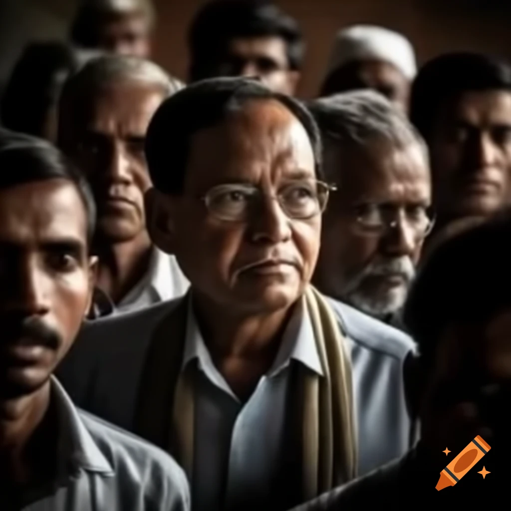 Group of Bangladesh political figures waiting