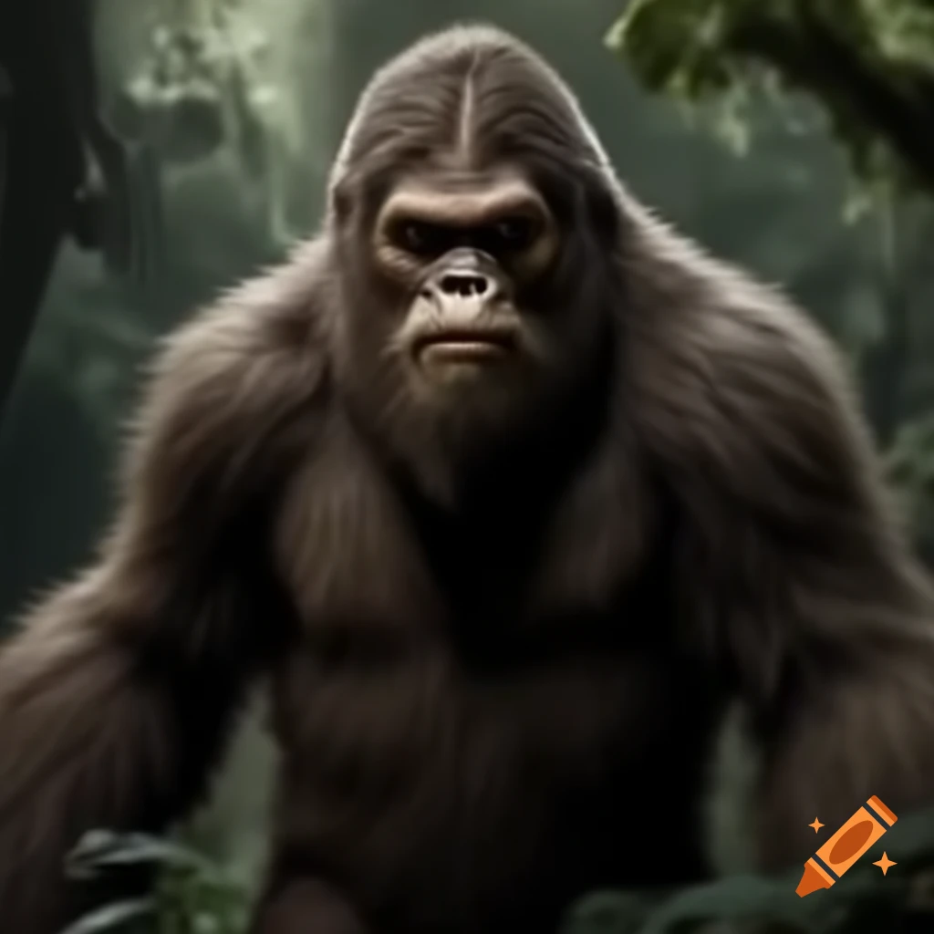 Bigfoot in a forested area