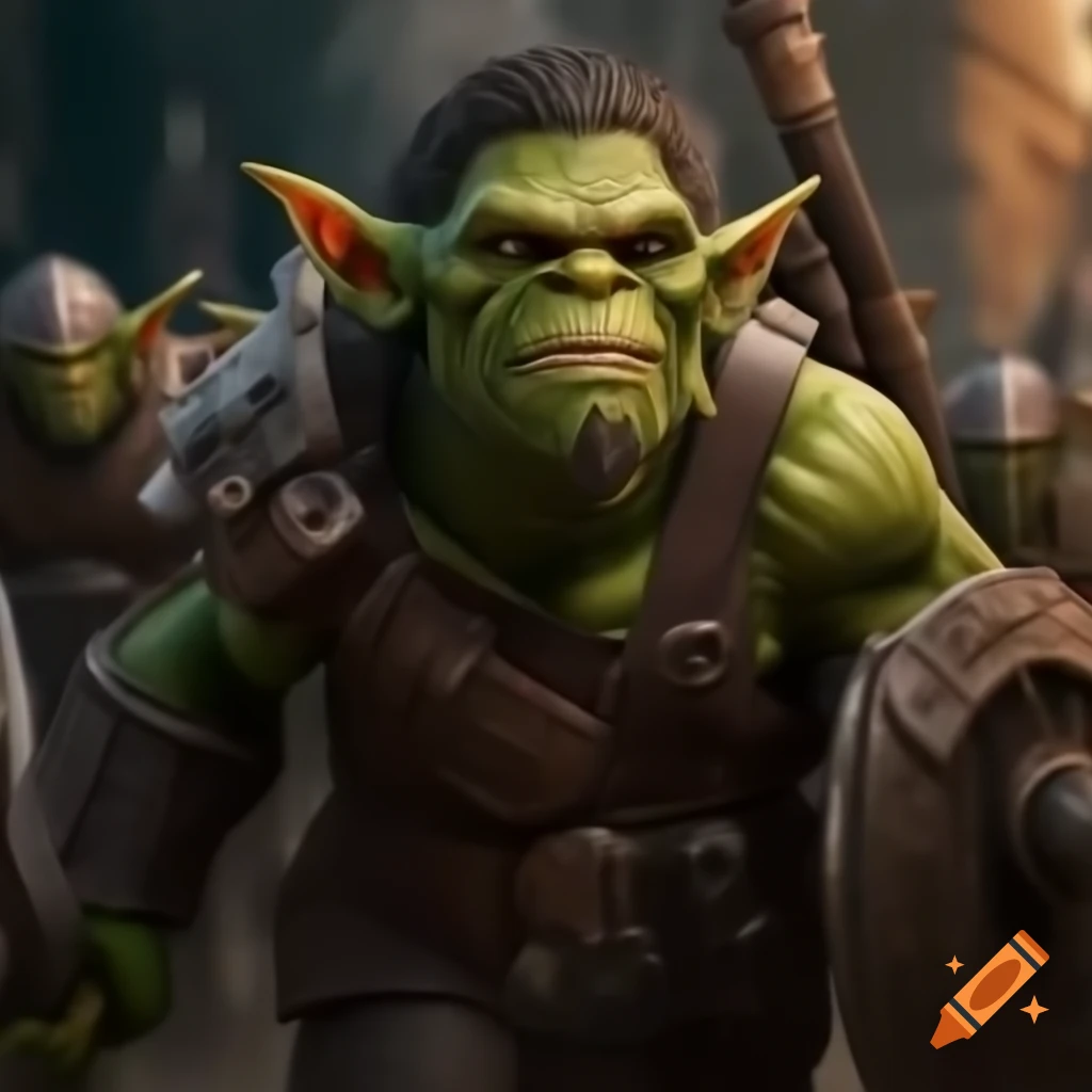 Goblin-orc mercenary character from Warhammer universe