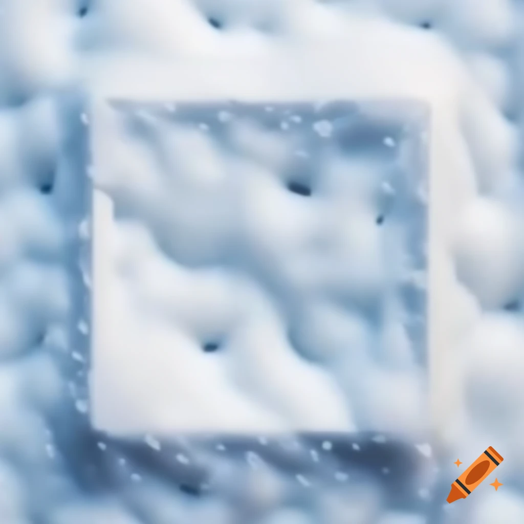 Snow forming a square shape