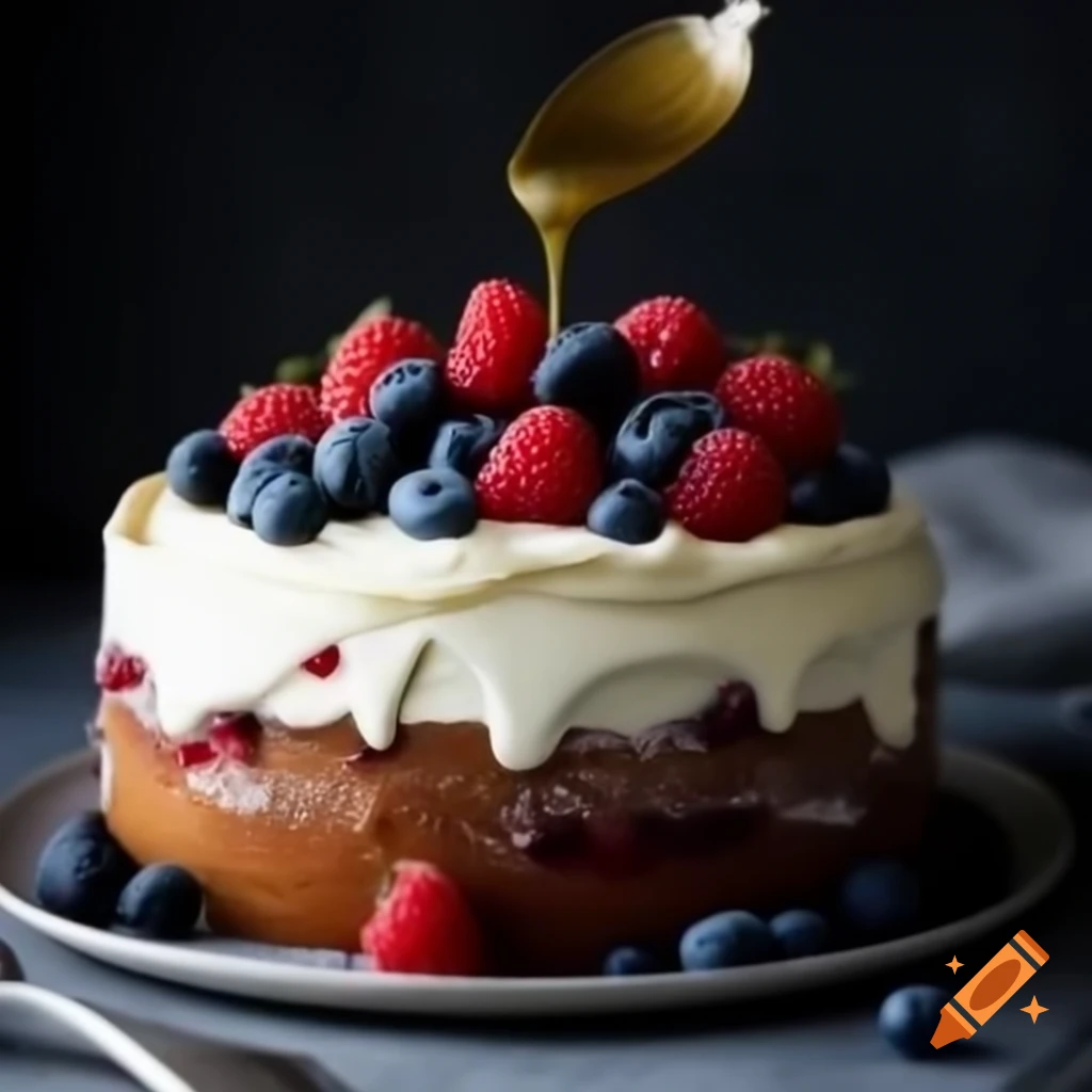 Mascarpone berry jelly cake