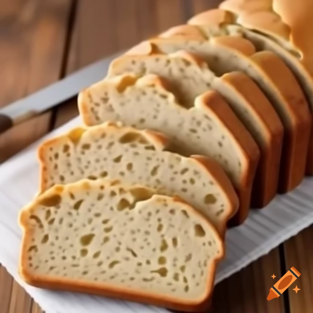 Five slices of bread arranged neatly