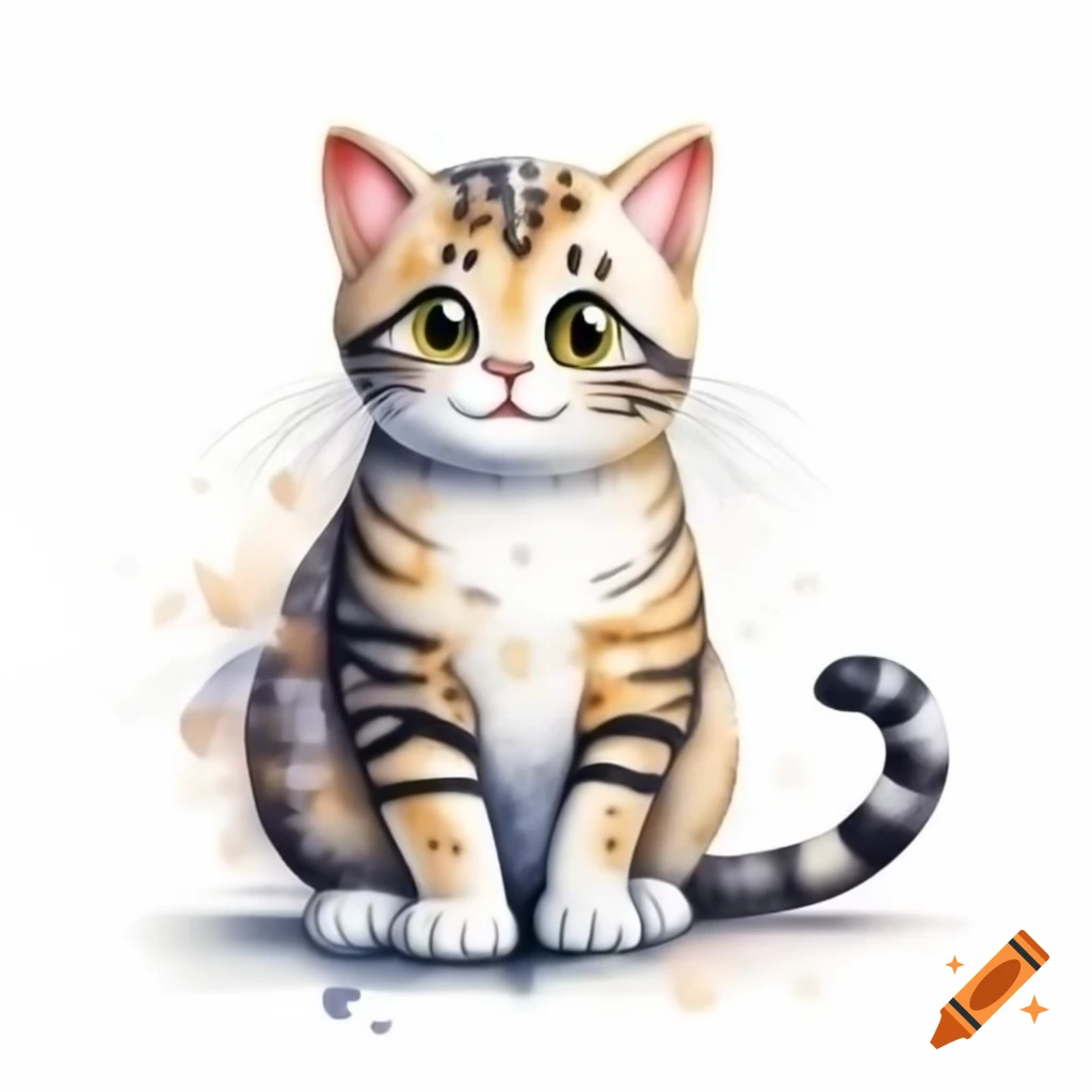Cute cat in a relaxed pose
