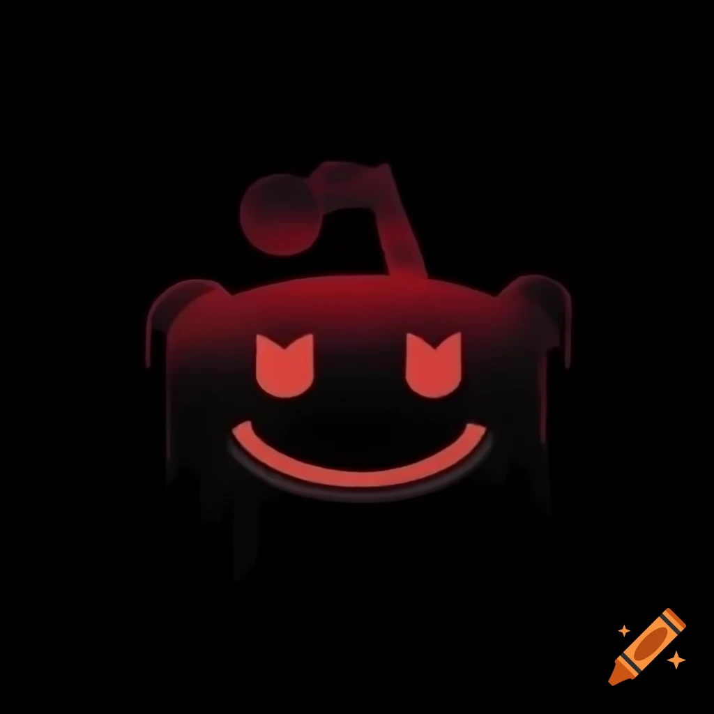 Mysterious and eerie design of Reddit logo