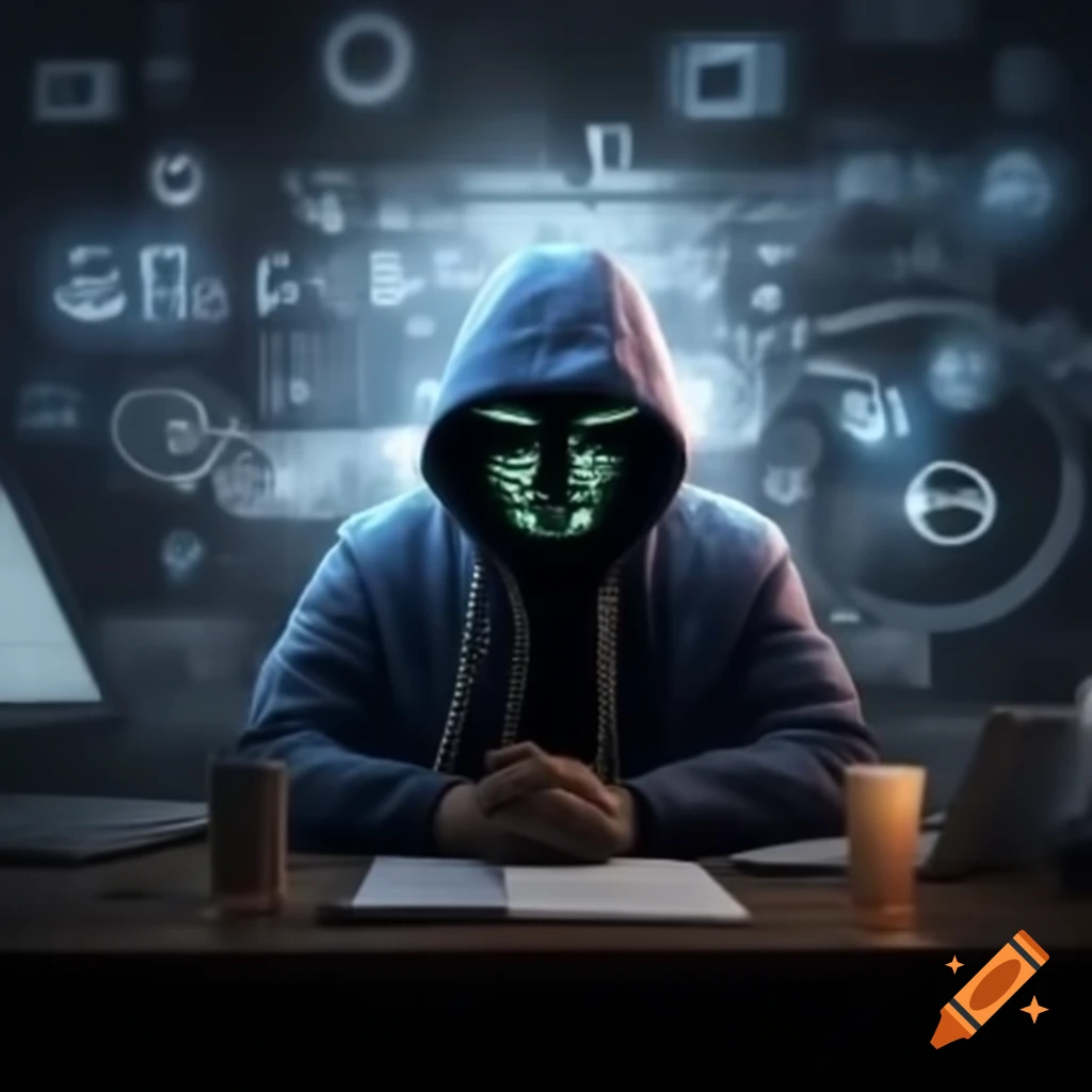 Silhouette of a person facing computer screen with 'test124okLol' text in CTF/hacking style