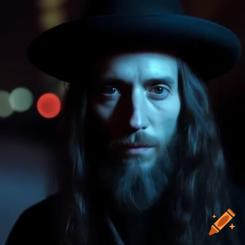 Occultist man in san francisco at night on craiyon
