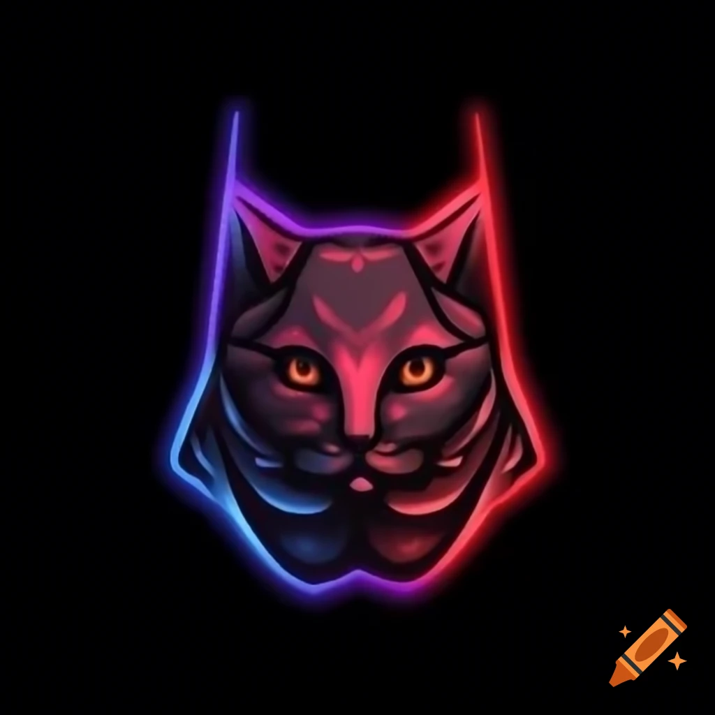 Jedi cat character with lightsaber for gaming logo