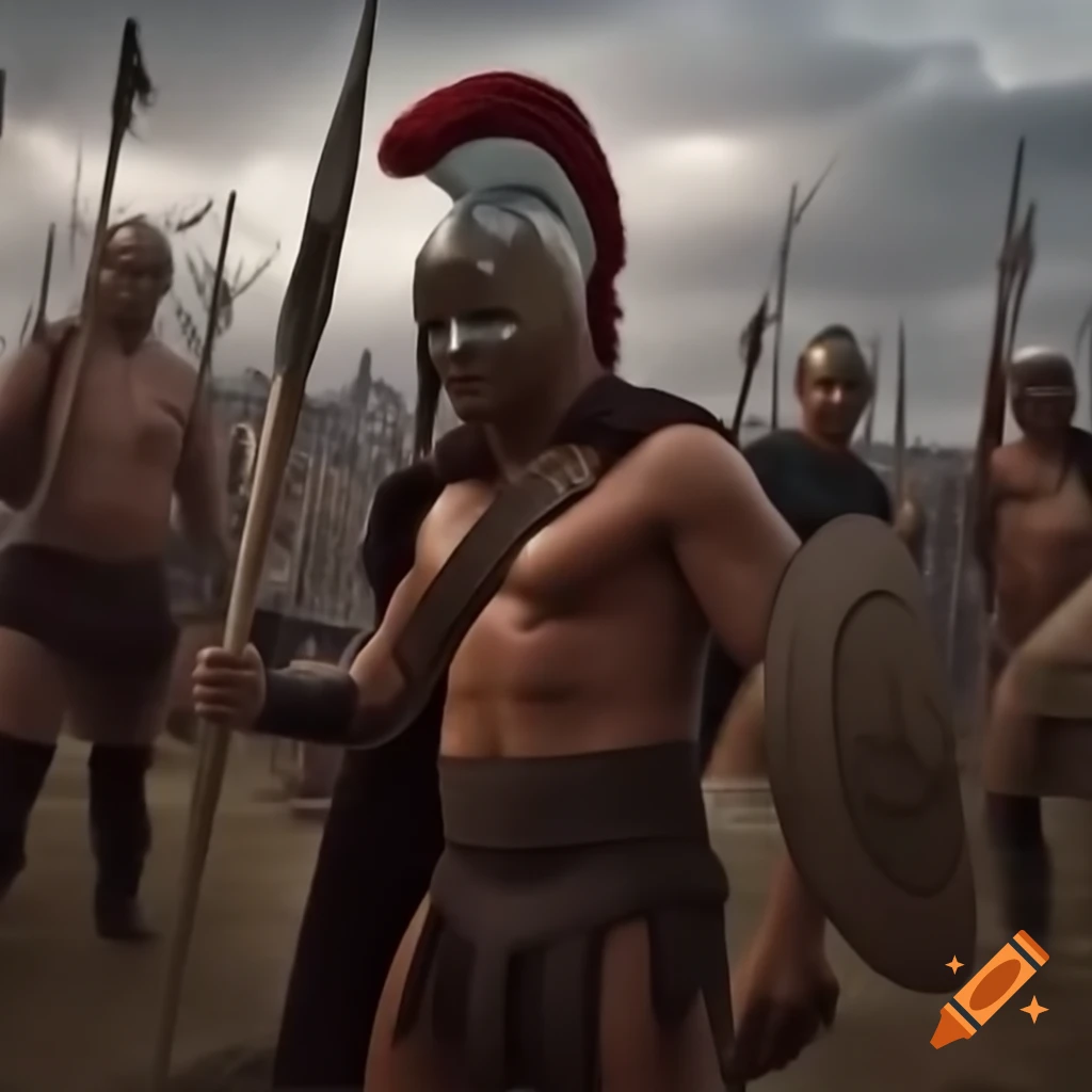 Group of brave warriors in ancient Israel during King David's reign, epic battlefield scene