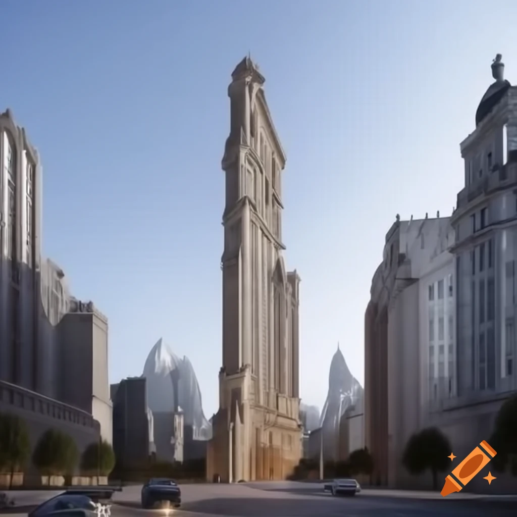 Baroque style skyscraper architecture