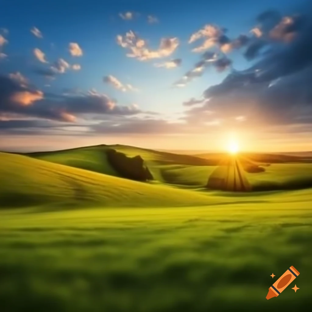 Realistic landscape scene