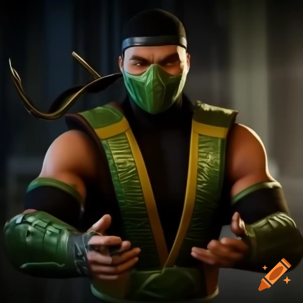 Sub-Zero character from Mortal Kombat in a dynamic pose
