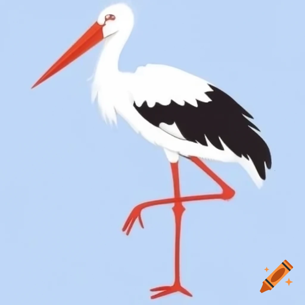 Stork standing gracefully