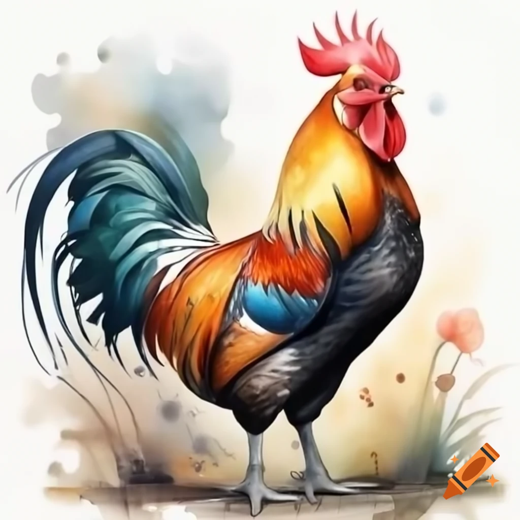 Rooster standing proudly