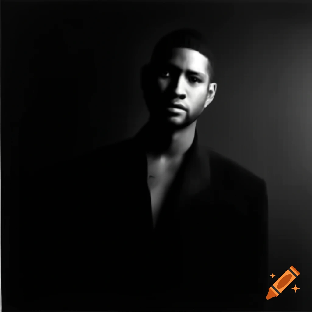 Portrait of Usher inspired by 1994 self-titled debut album cover