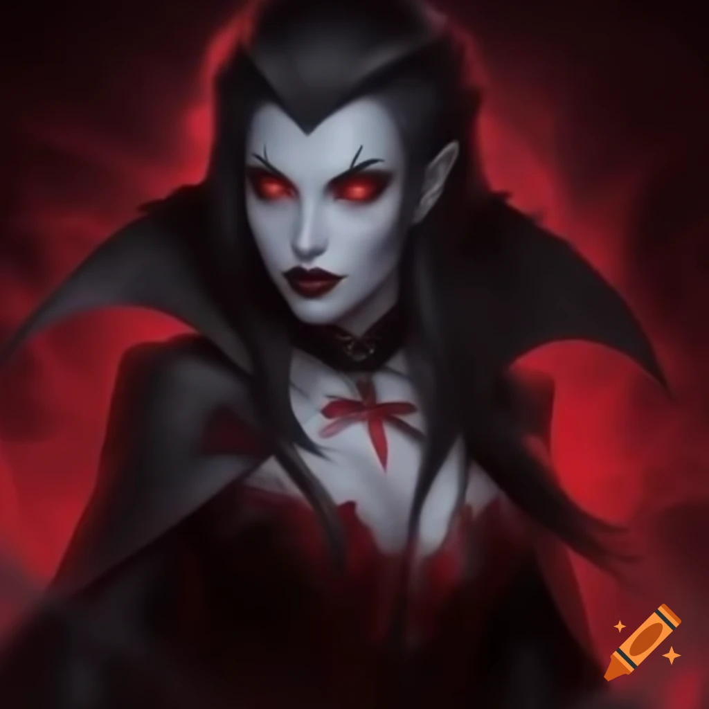 Beautiful female vampire character design