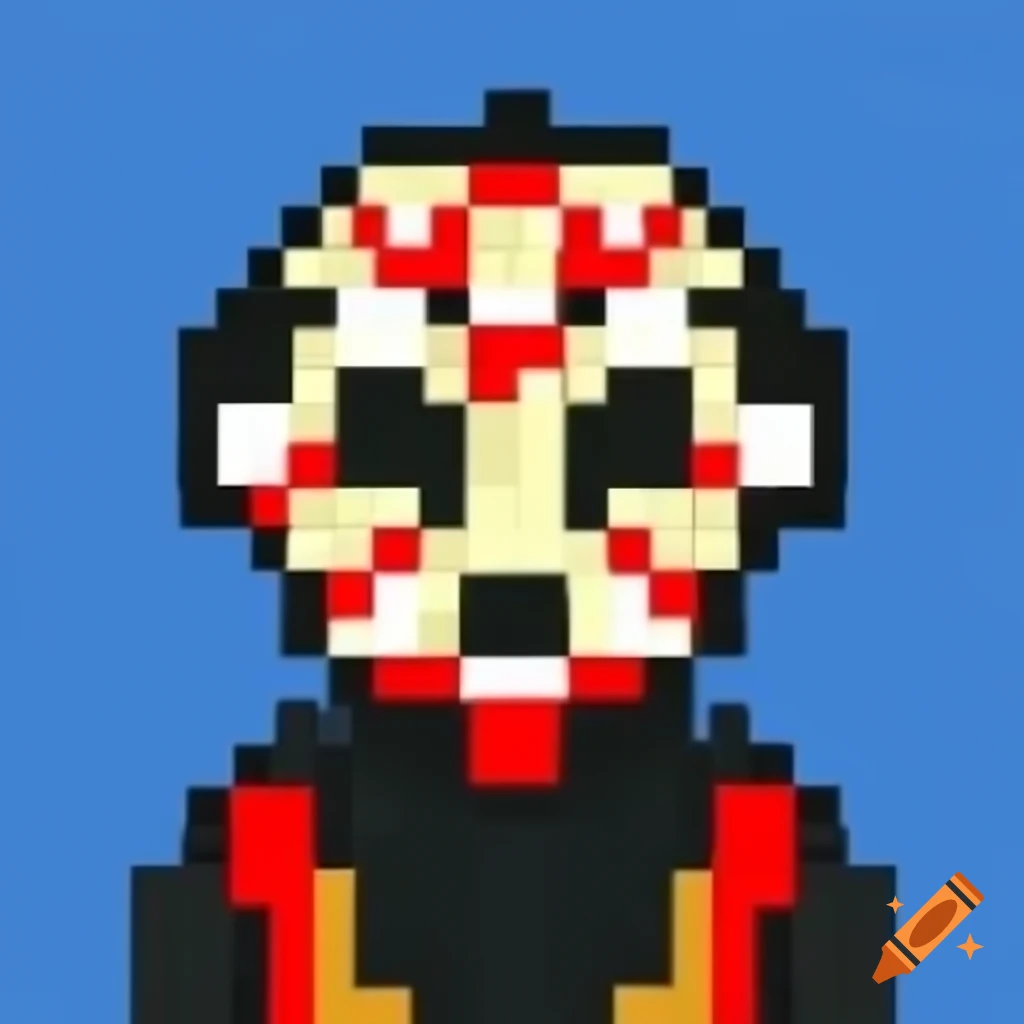 Jason Voorhees pixel art from Friday the 13th