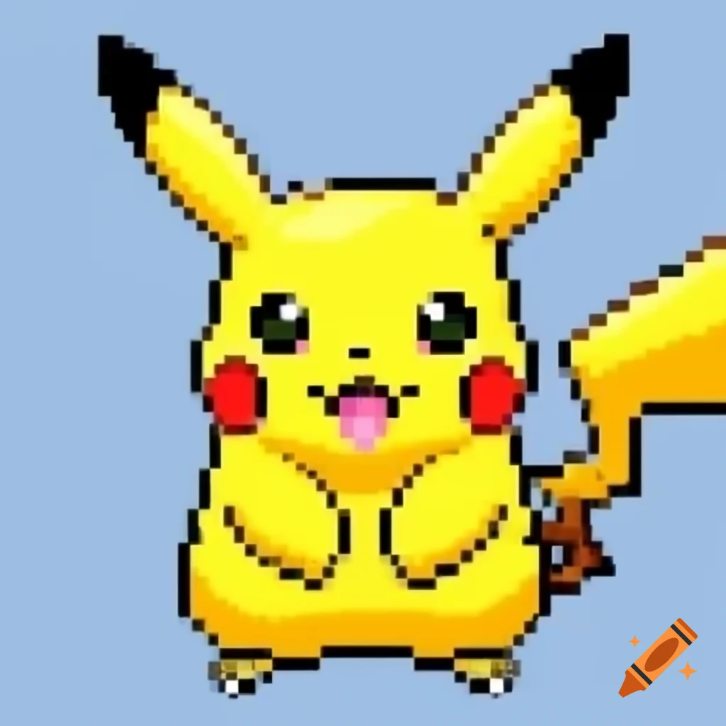 Pixel art of Pikachu