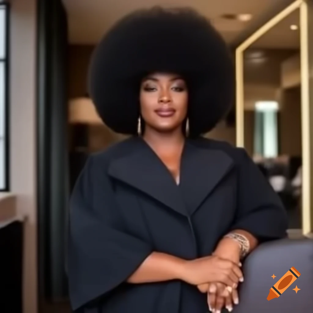 Elegant professional black woman with well-groomed hairstyle
