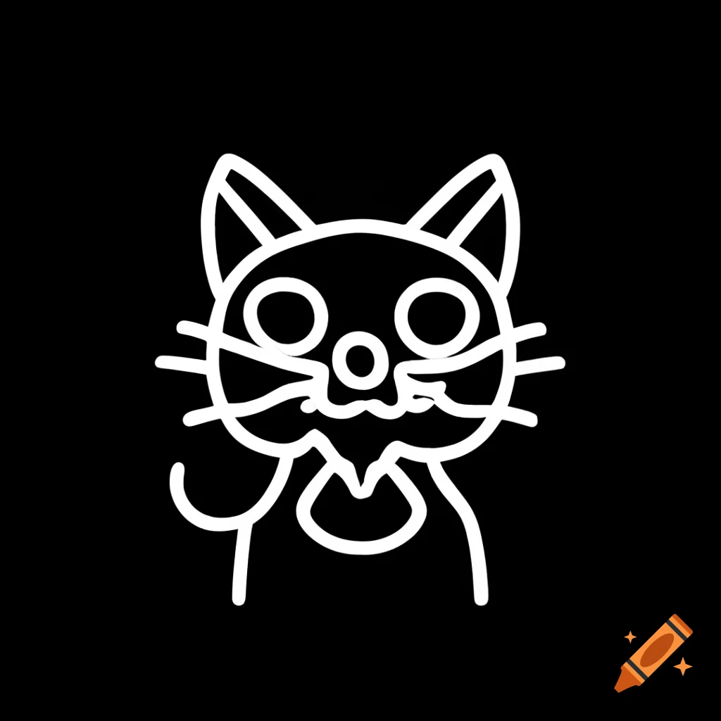Simple cat icon design on craiyon
