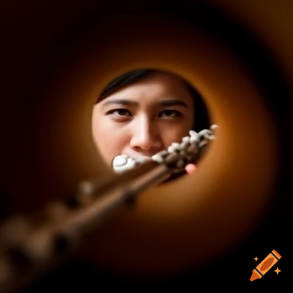 Interior view of a flute showcasing its structure