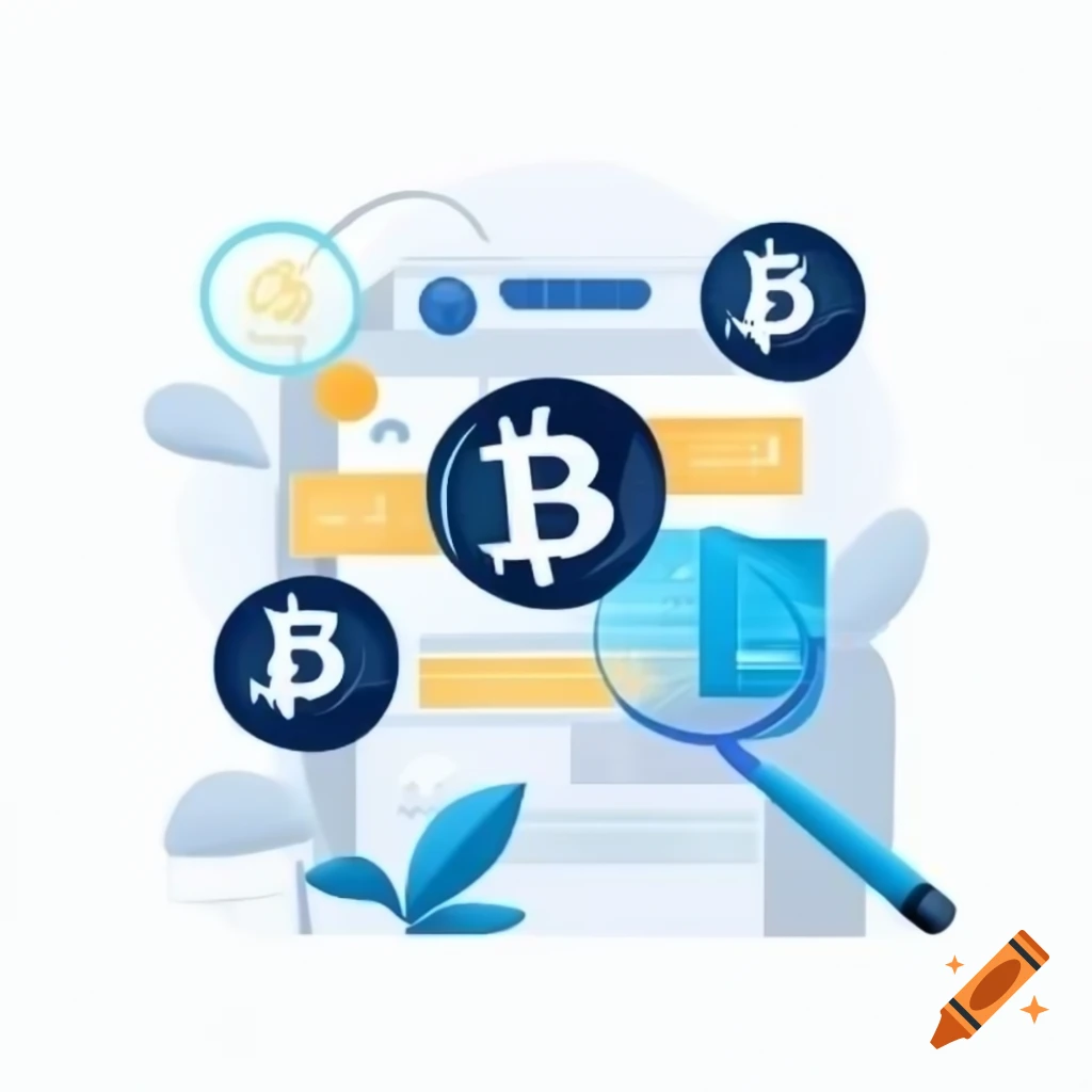Modern illustration of crypto payment process on light theme