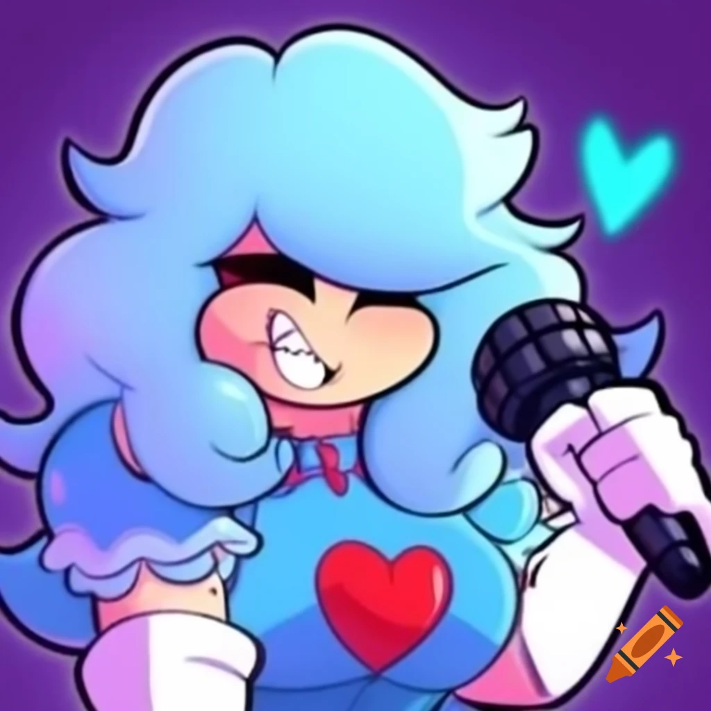 Boyfriend from Friday Night Funkin in a fairytale dress with puffy sleeves