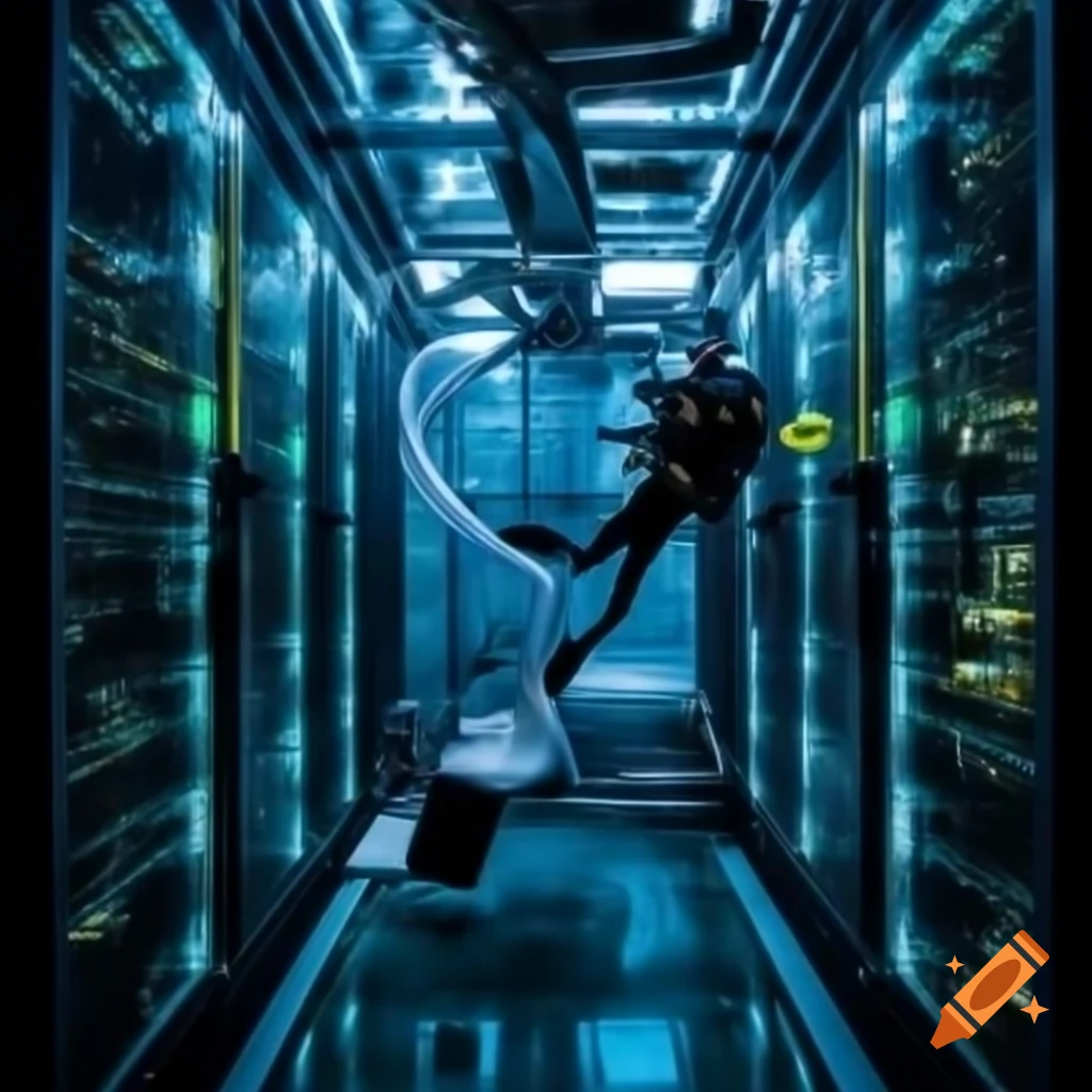 Liquid cooling immersed data center with divers