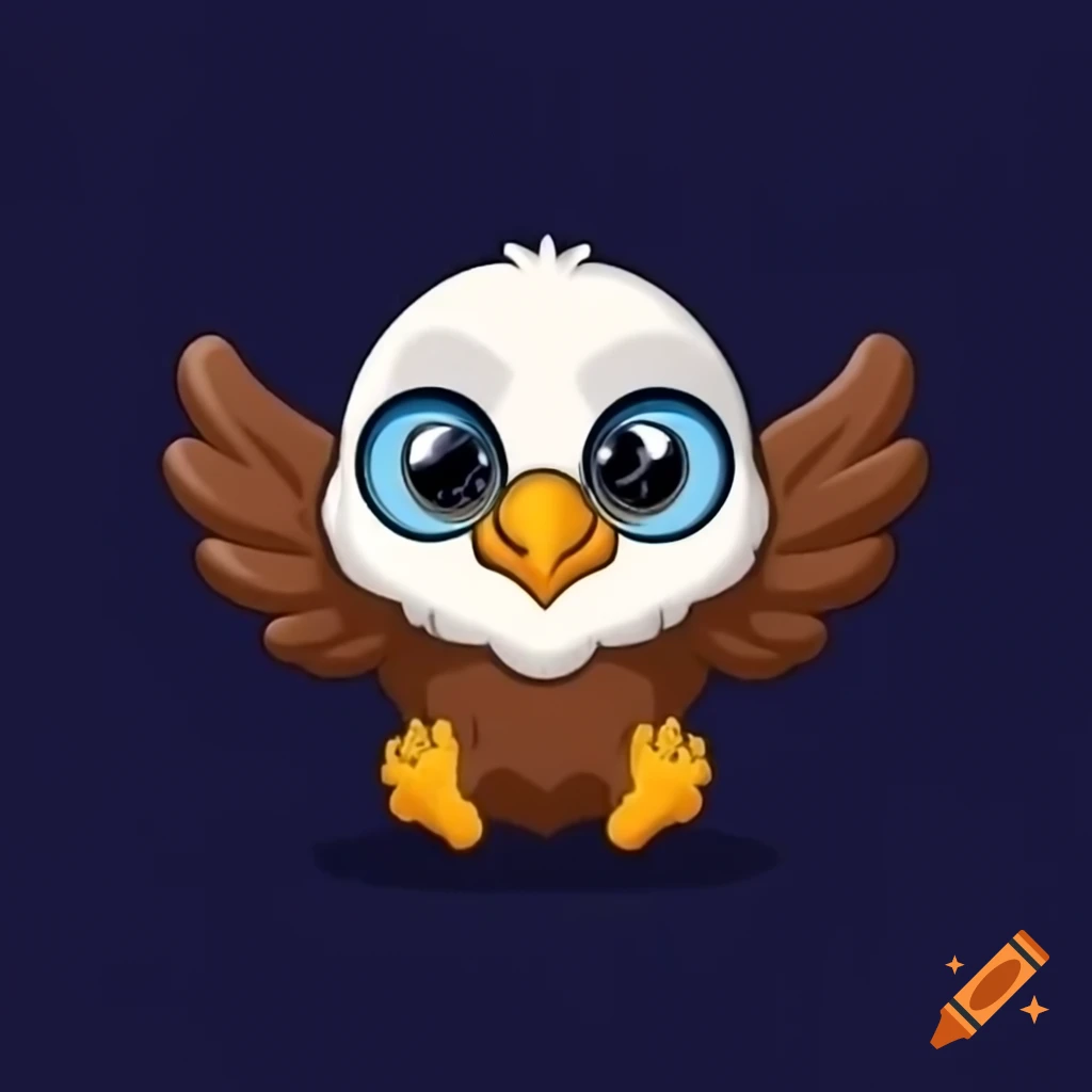 Baby eagle in its nest